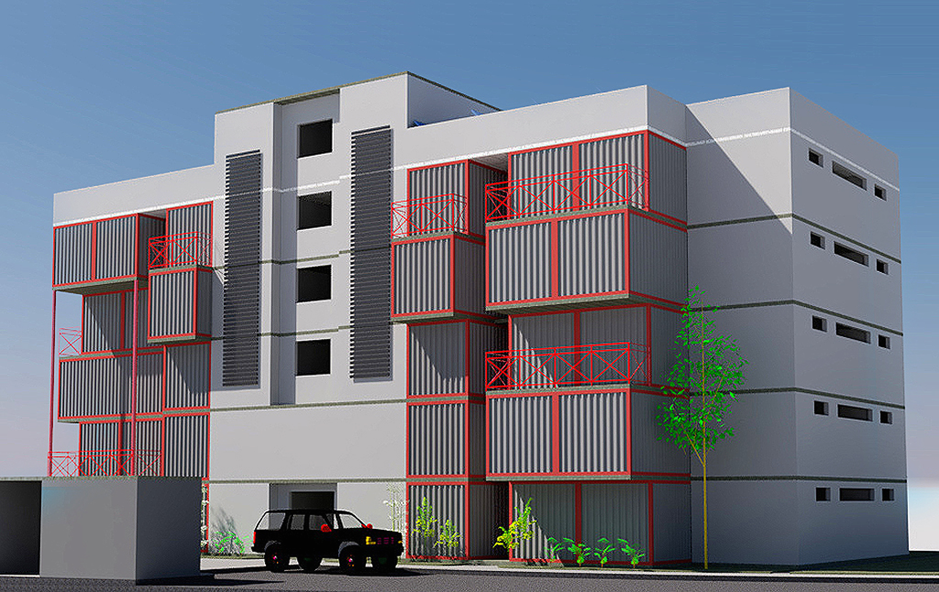 Fachada do Industrial Hub